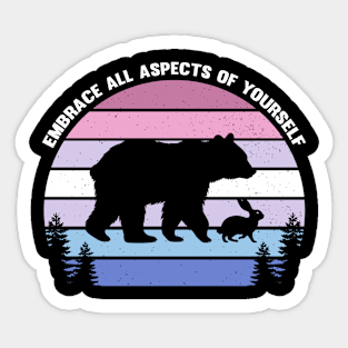 Bigender Pride Flag Lgbtq Month Subtle Lgbt Sticker